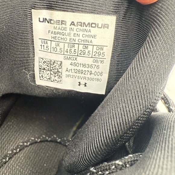 Under Armour Curry 3 Men Size 11.5 1269279 006 Black White Basketball Shoes - Picture 10 of 11